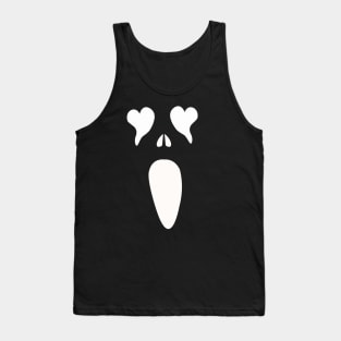 Gost face halloween funny shirt and mask Tank Top